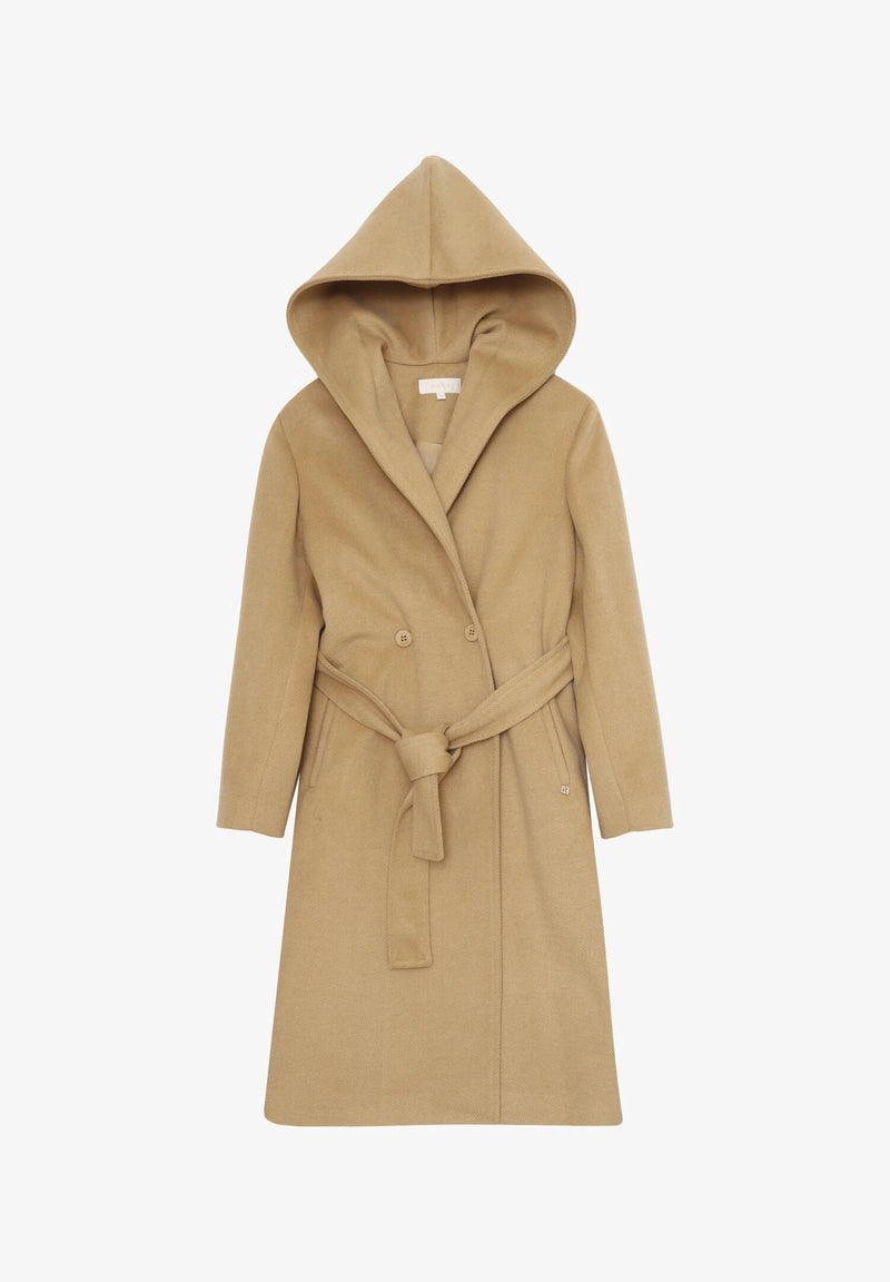 Kocca cappotto cammello bambina e ragazza con cappuccio elegante - CAMMELLO | CammarataMode