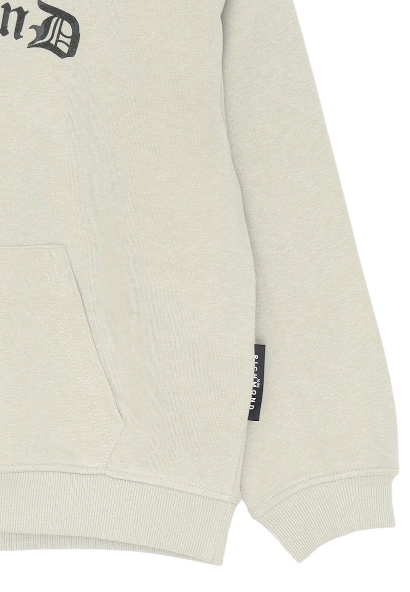 John Richmond felpa bambino grigia con cappuccio 2-16 anni in cotone - GRIGIO | CammarataMode