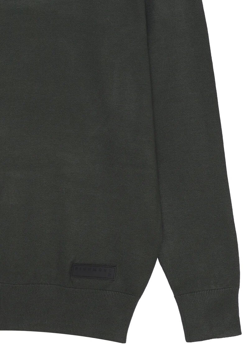 John Richmond maglione uomo verde evergreen in misto viscosa con logo - VERDE SCUR MILITARE | CammarataMode