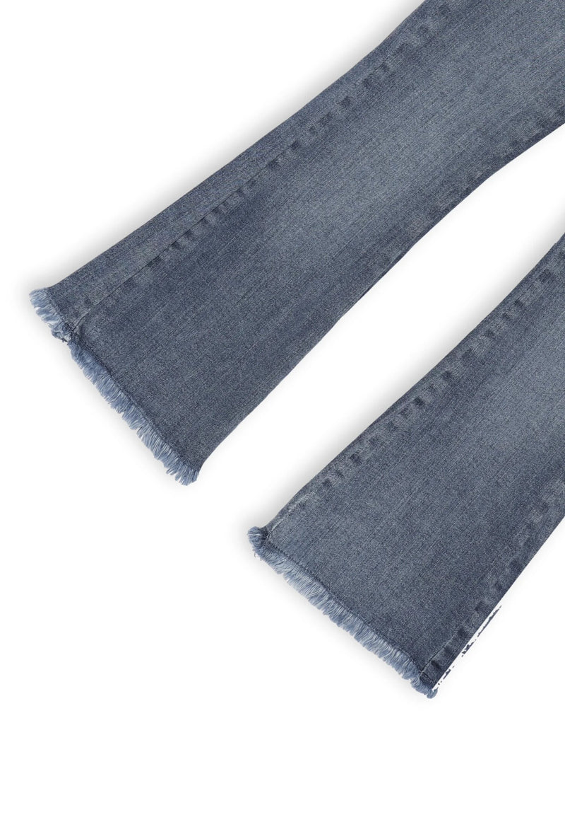 Roy Rogers - Jeans Bootcut Bambina Blu Svasato Frange P/E 25 - DENIM | CammarataMode