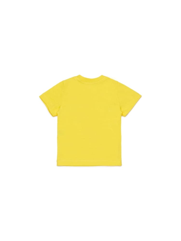 Dsquared t-shirt infant in cotone giallo con logo Bambino