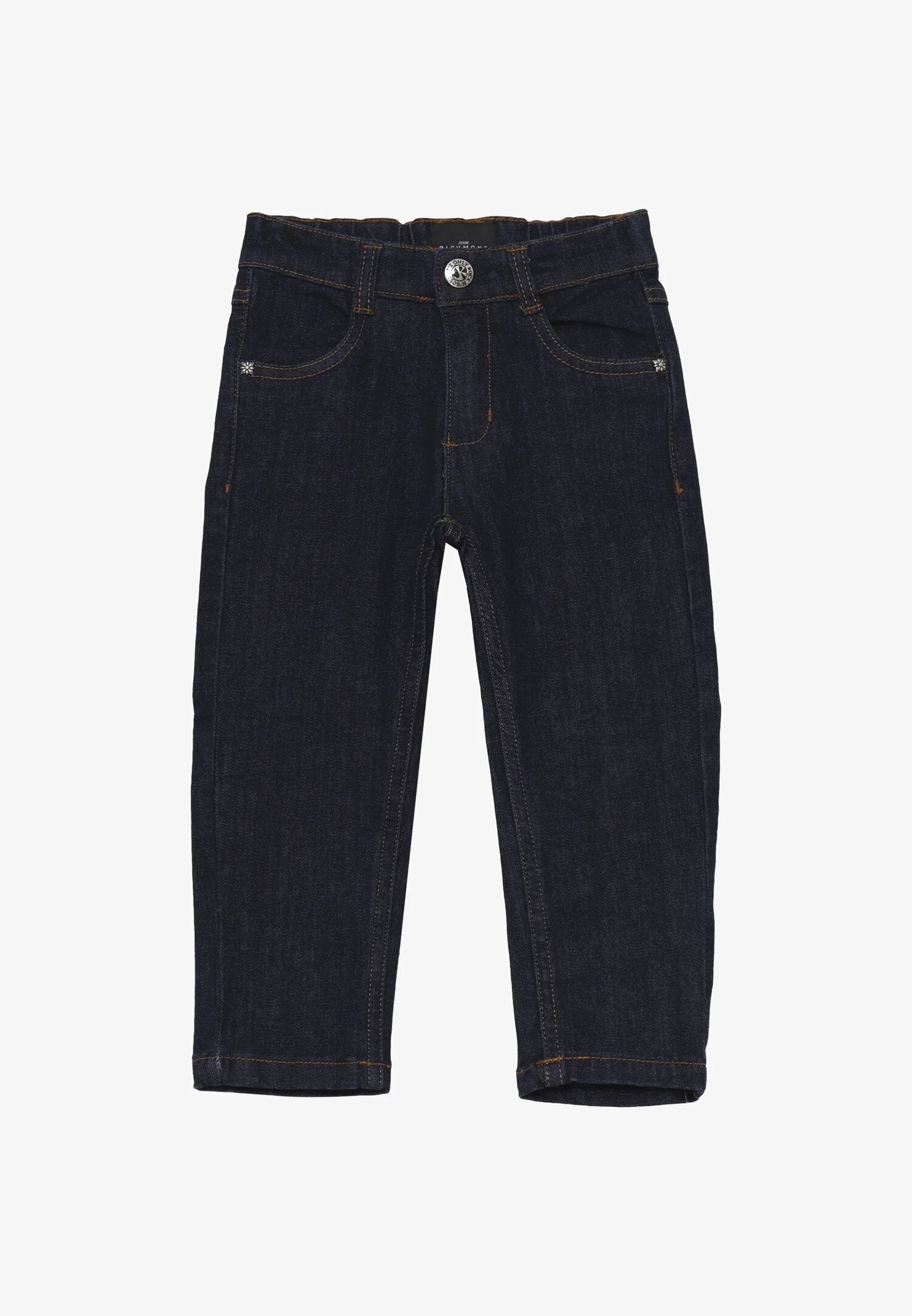 John Richmond Jeans Blu Denim Neonato Con Logo In Cotone Vita Regolabile