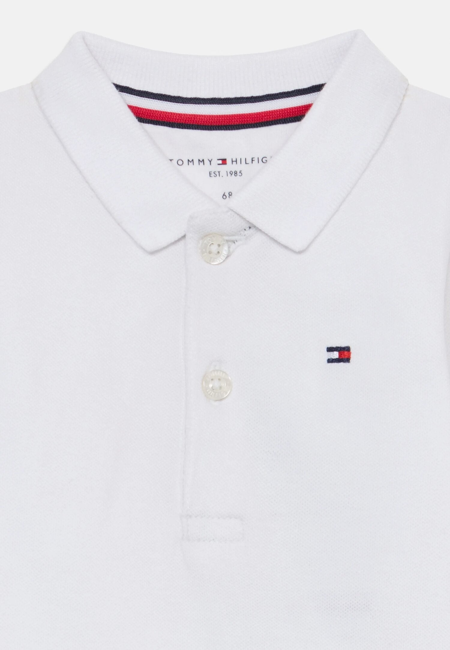 Tommy Hilfiger Polo Body Bianca Neonato KN0KN02075YBR_