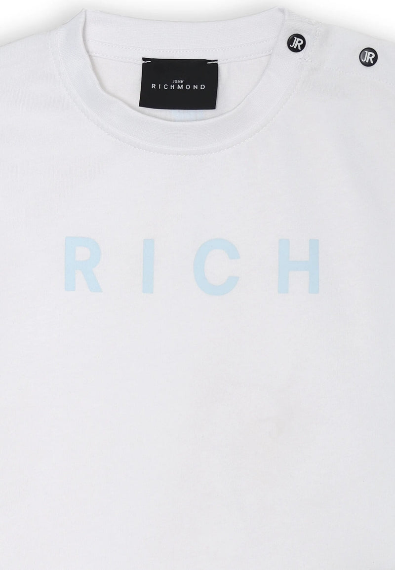 John Richmond White and Blue Cotton Baby Set - SKY BLUE | CammarataMode