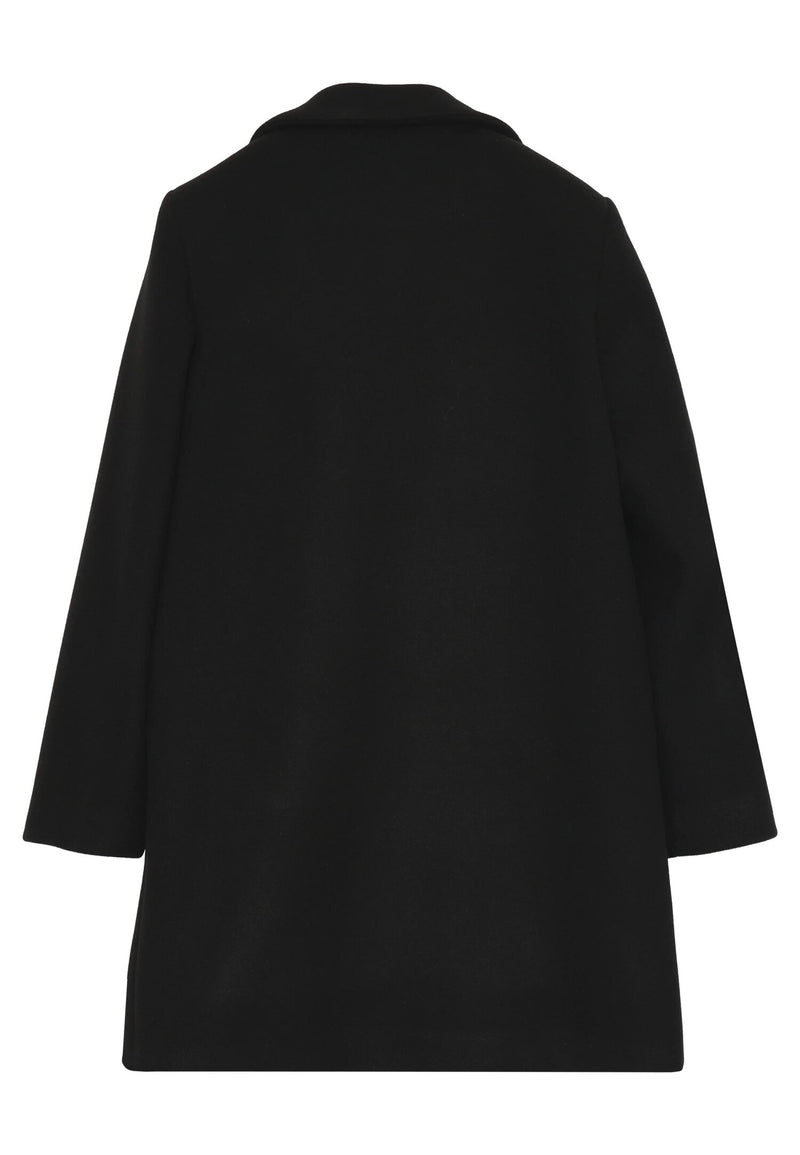 Kocca cappotto corto nero bambina e ragazza elegante invernale - NERO | CammarataMode