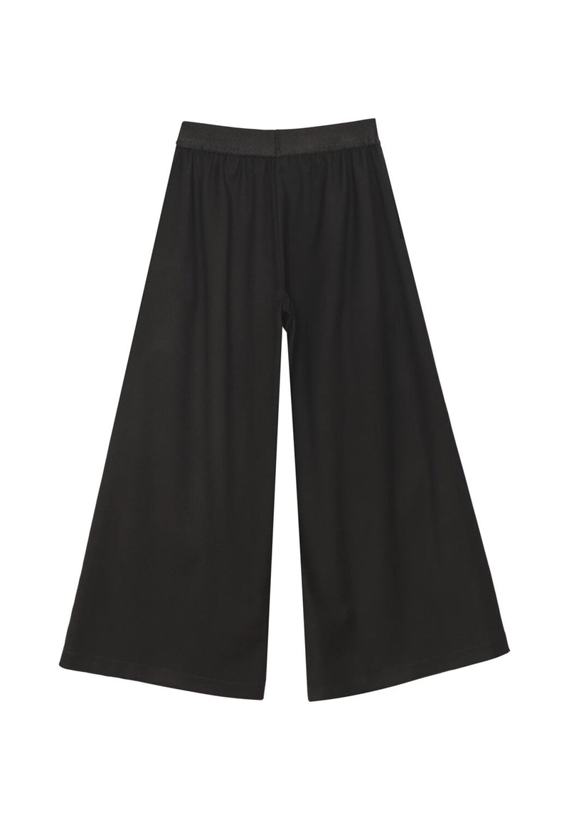 John Richmond pantaloni bambina neri 2-16 anni ampi logo elastico - NERO | CammarataMode