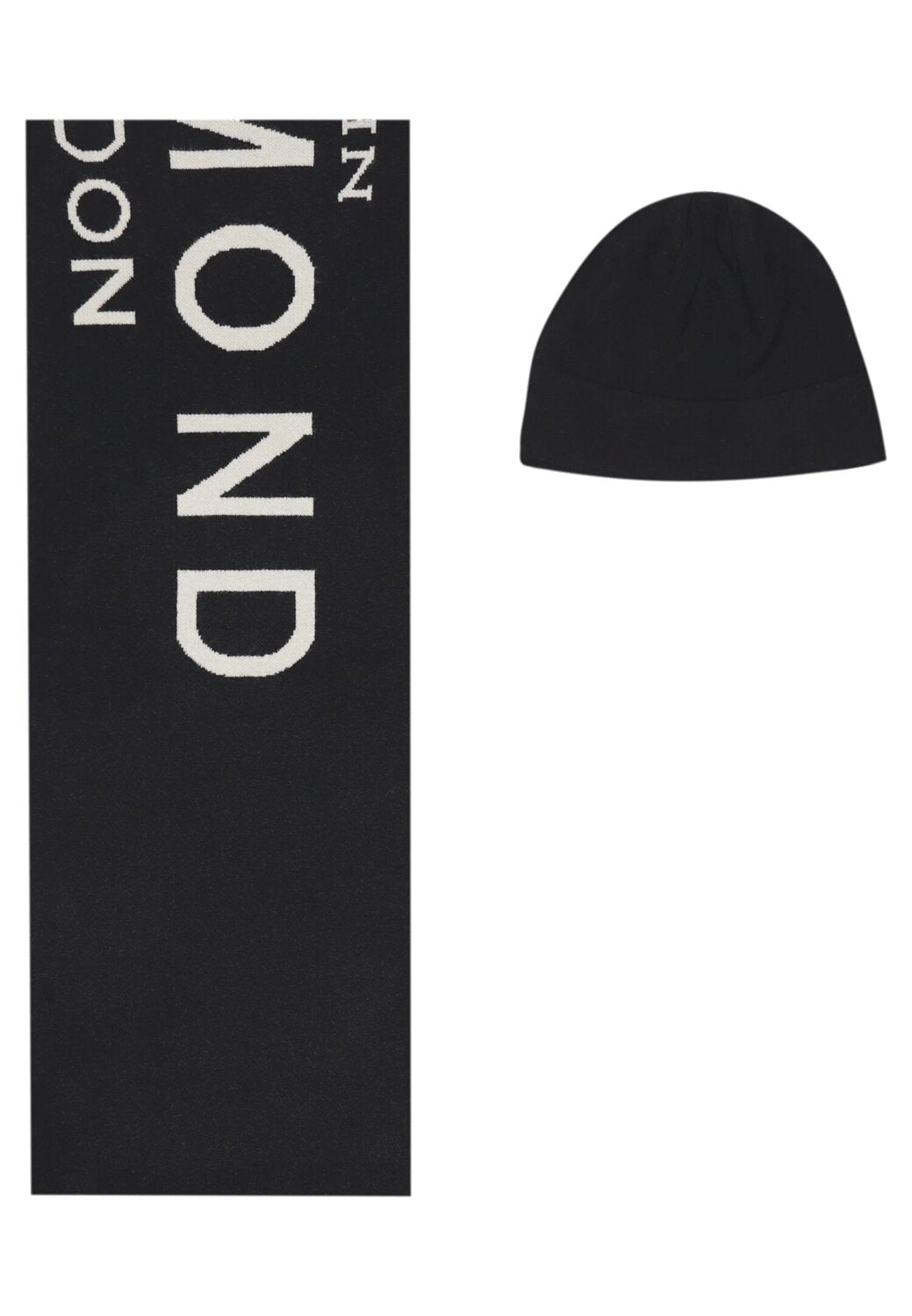 John Richmond Set Cappello e Sciarpa Bambino – Nero con Logo