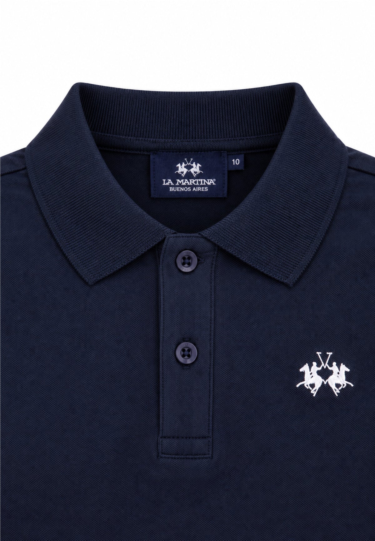 LA MARTINA polo blu ricamo logo piccolo Bambini e ragazzi mab0357.blu_