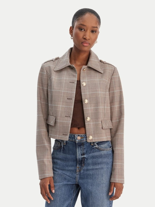 Guess giacca beige donna con logo