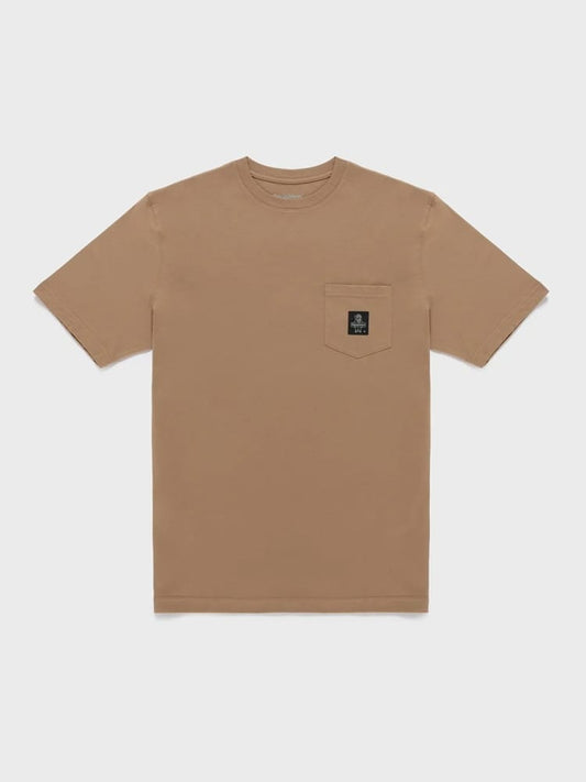 Refrigiwear tshirt beige scuro uomo mini logo
