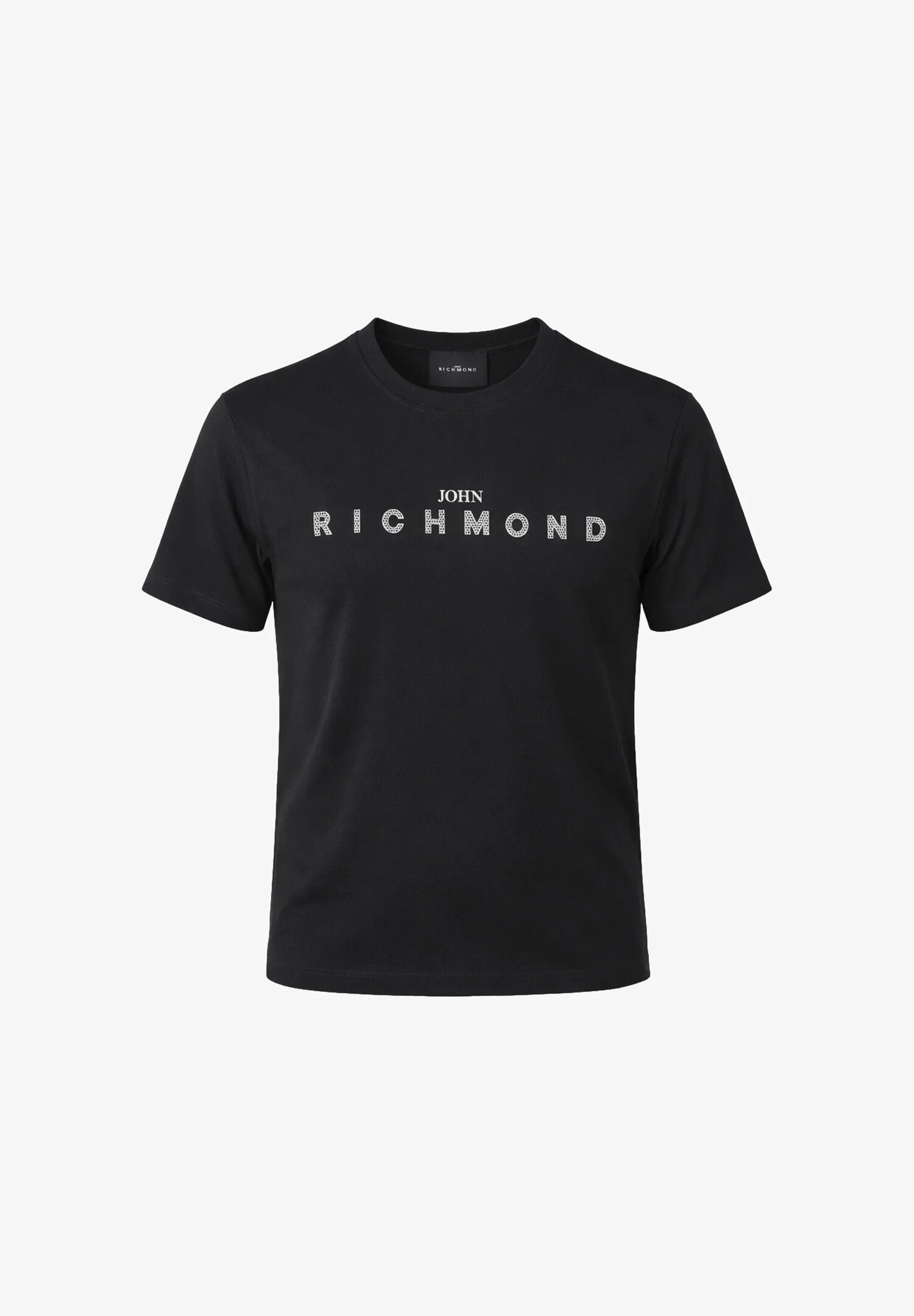 John Richmond Tshirt Nera Con Logo Centrale Bianco Bambino RBP26008TS_