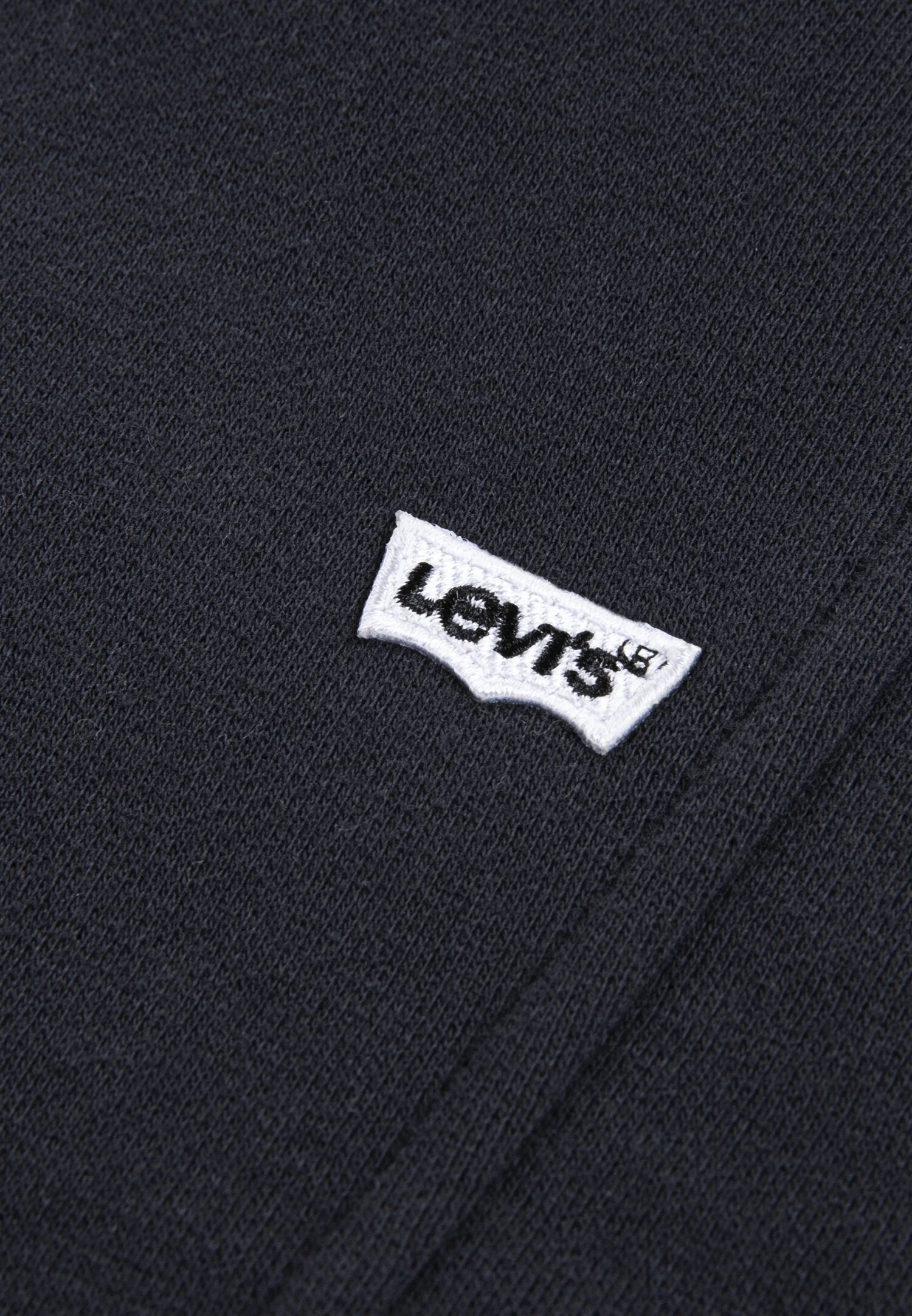 Levi's Felpa Nera Bambina Corta In Cotone Con Cappuccio Scuola AI25