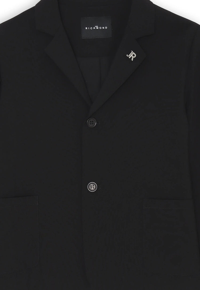 Richmond Kids Black Elegant Single Breasted Slim Fit Jacket - BLACK | CammarataMode