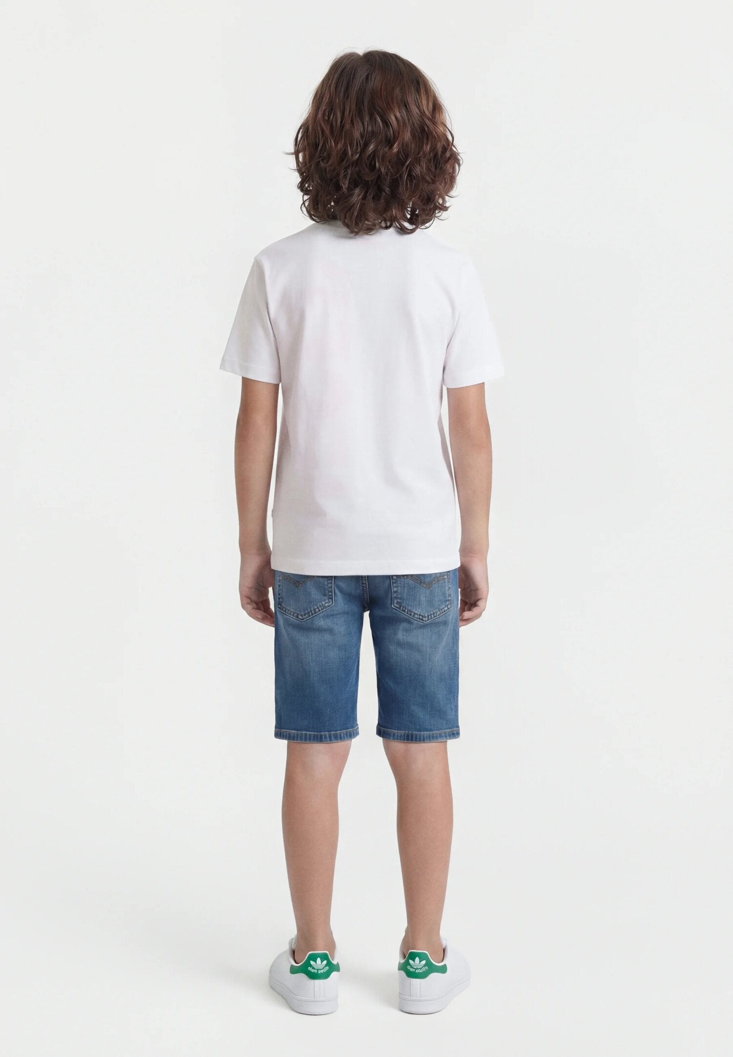Diesel Tshirt Bianca Con Logo Verticale Grande Bambino MTOMS_