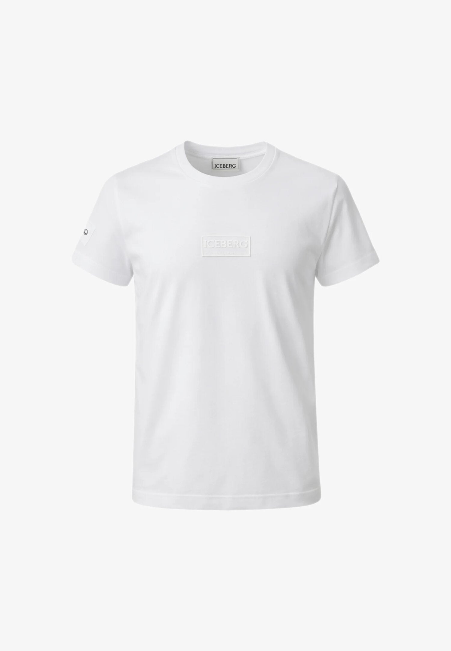 Icebergs Tshirt Bianca Logo Cornice Bambino Bambino TSICE6106J_