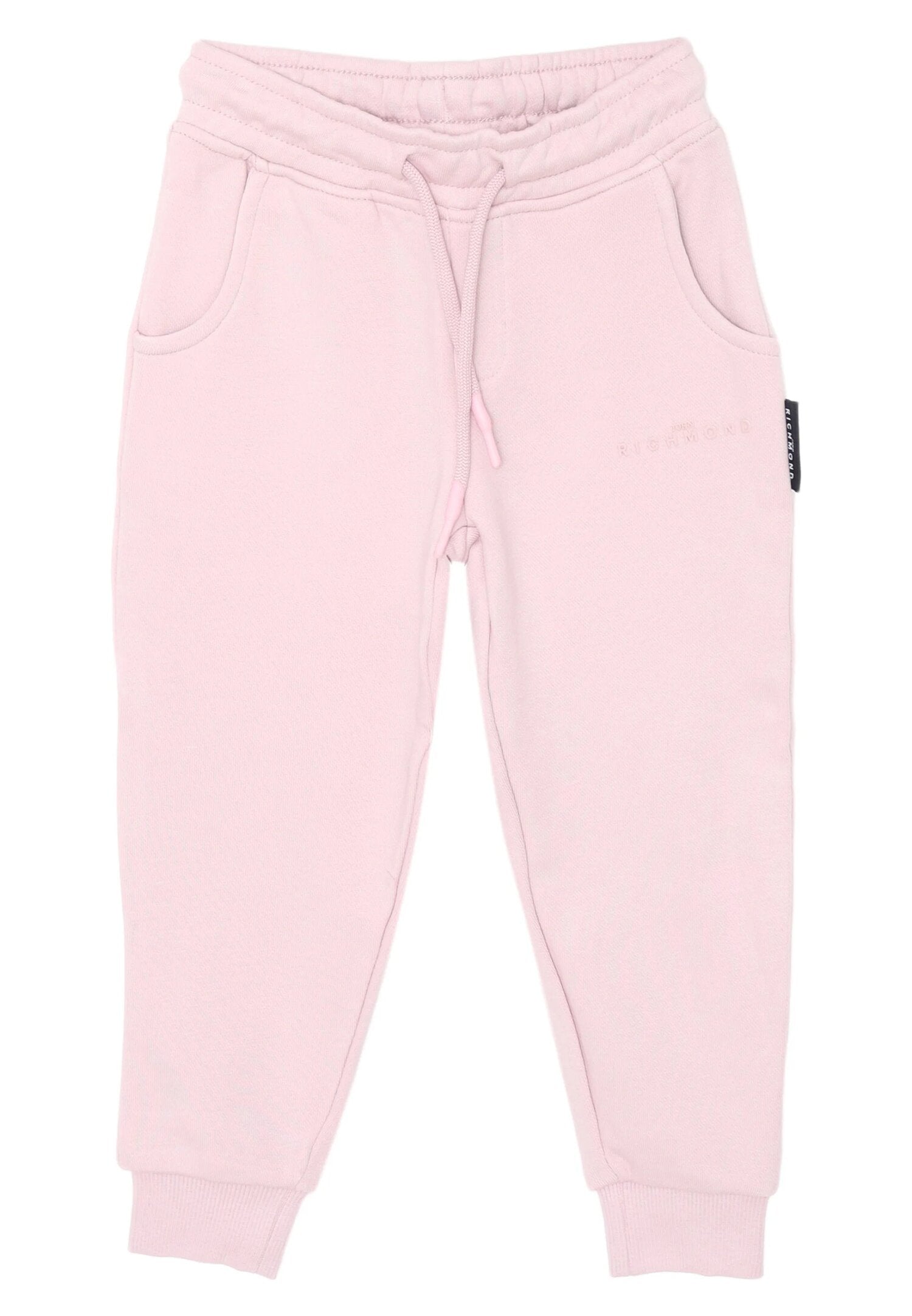 John Richmond Tuta Rosa Glitter Neonata In Cotone Girocollo Sportivo AI25