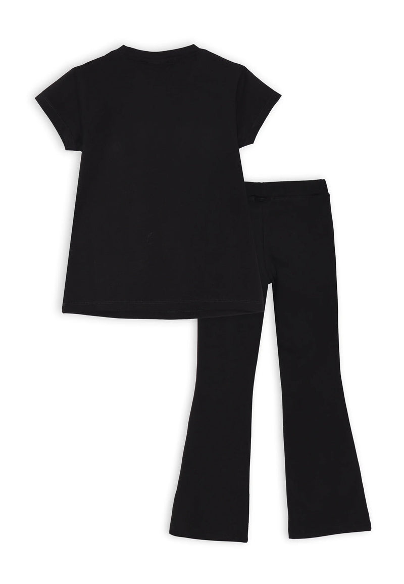 Black complete Danza size girl with white print summer 2025 - NERO | CammarataMode