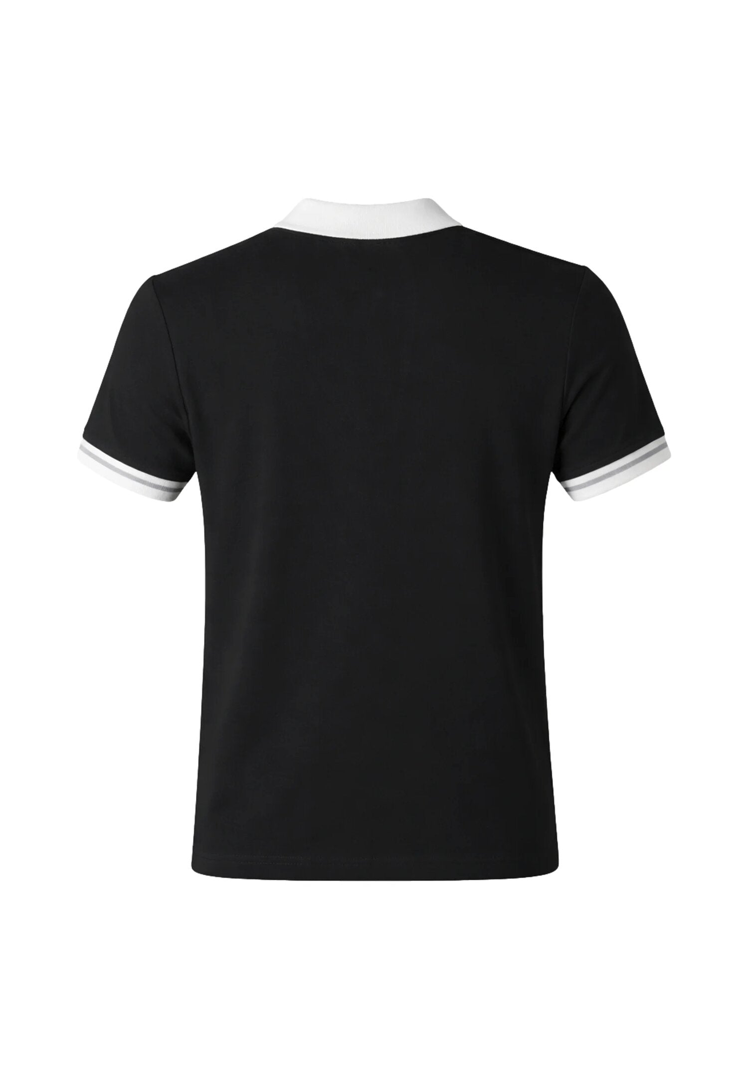 John Richmond Polo Nera Colletto Contrasto Uomo Scollo a v - UMP26013PO_