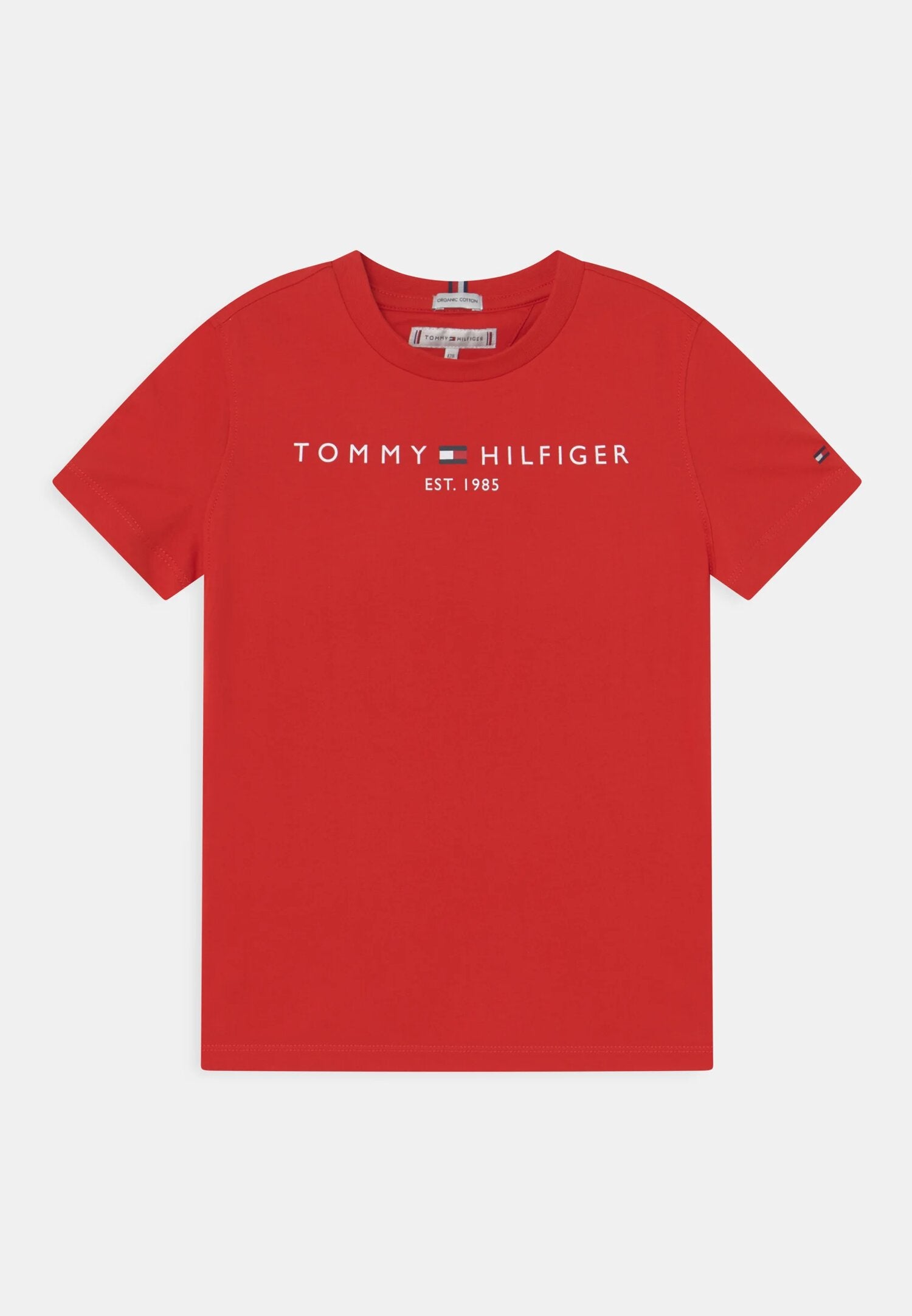 Tommy Hilfiger Tshirt Rosso Ragazzo In Jersey Maniche Corte Quotidiano PE26