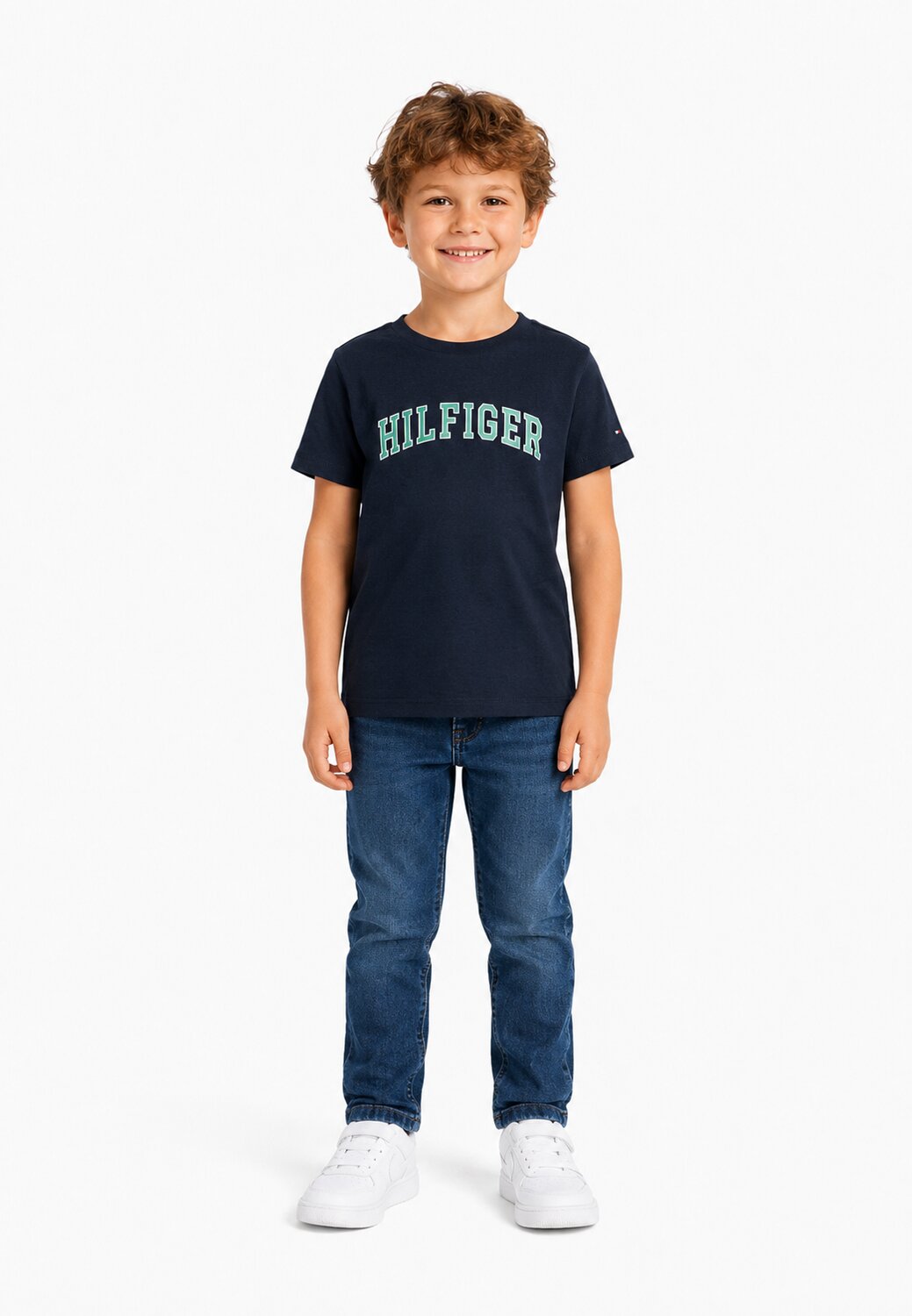 Tommy Hilfiger Tshirt Blu Ragazzo Girocollo Quotidiano In Jersey KB0KB10420C1