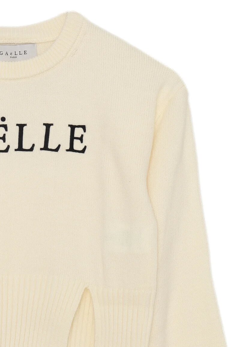 Gaelle Paris Maglioncino Panna Bambina Acrilico Girocollo | Sportivo AI25 | CammarataMode