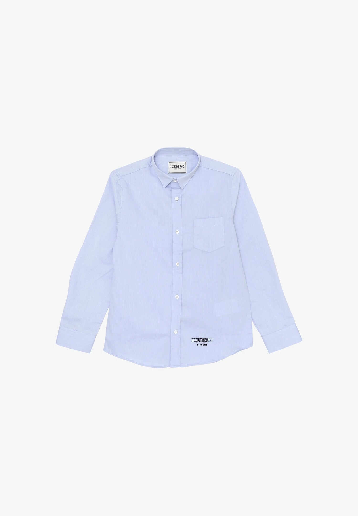 Iceberg Camicia Celeste Bambino In Cotone Maniche Lunghe Stile Elegante AI25