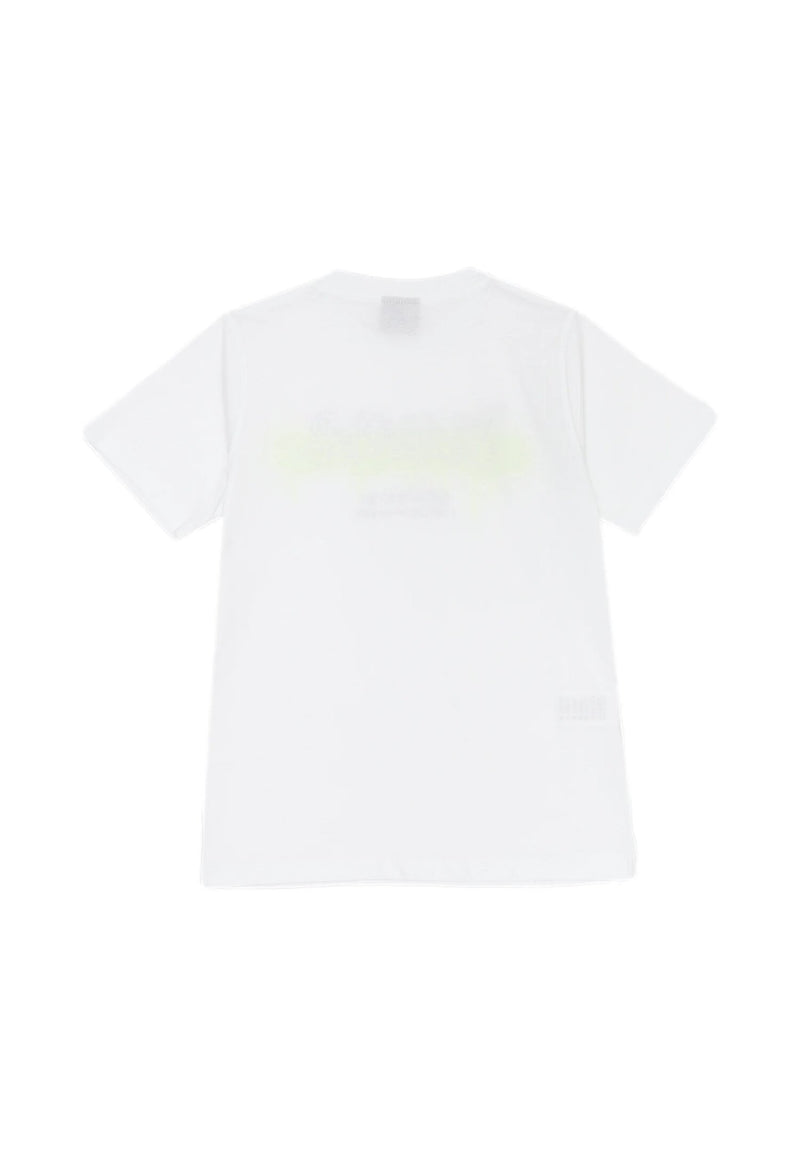 Disclaimer Off White Black Kids Sports Set 8-16 Years Fluorescent Yellow Print - WHITE | CammarataMode
