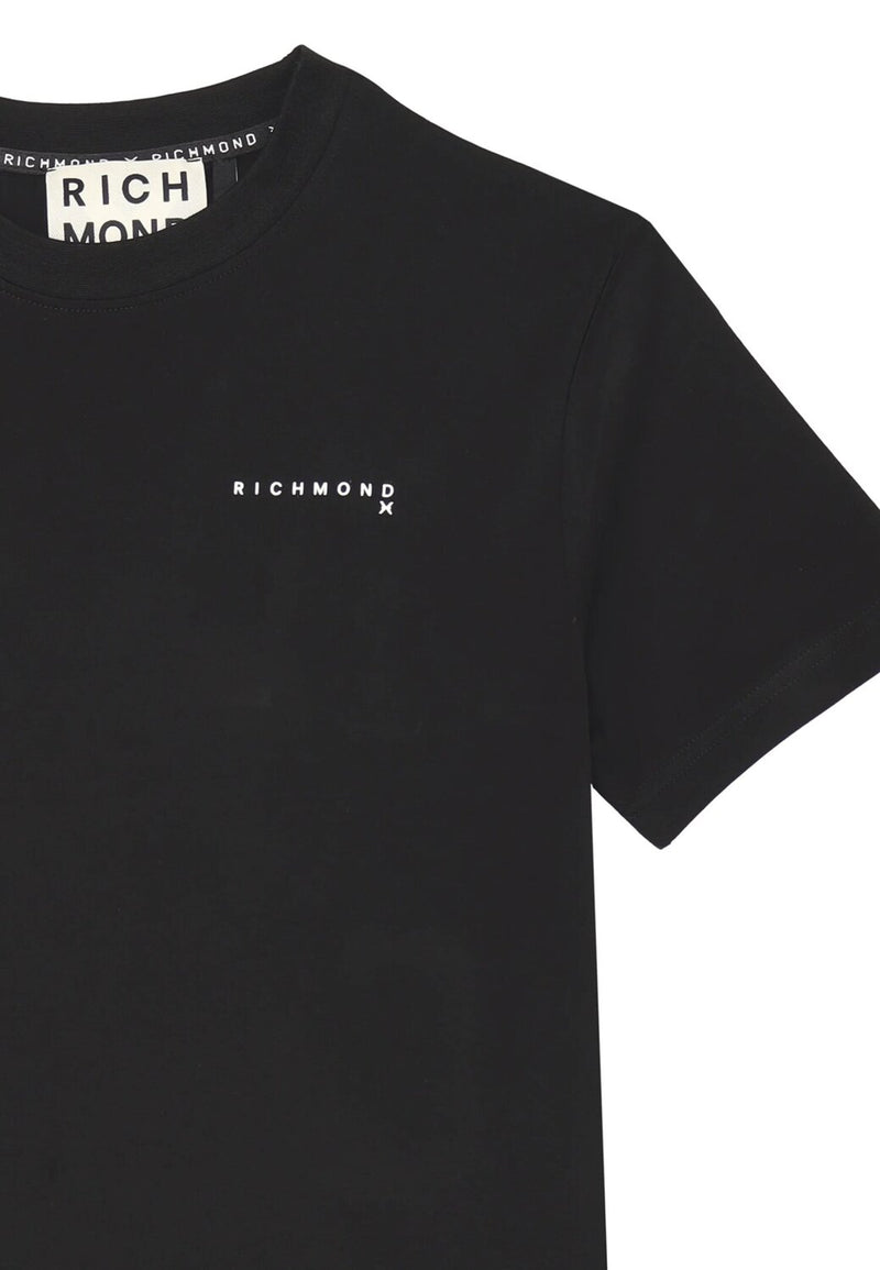John Richmond T-shirt Uomo Nera – Cotone 100% con Stampa Logo RICH - NERO | CammarataMode