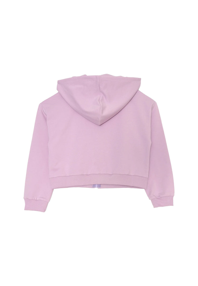 Size Dance tracksuit girls lilac 2-16 years hooded crop sweatshirt - LILAC | CammarataMode