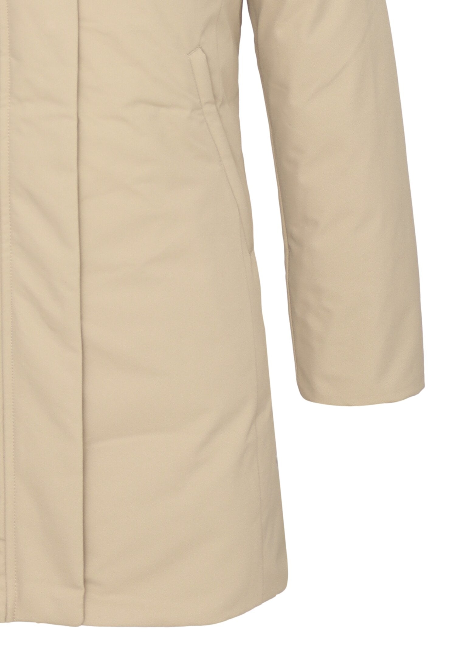 Bomboogie Giubotto Beige Bambina In Tessuto Con Pelliccia Elegante AI25