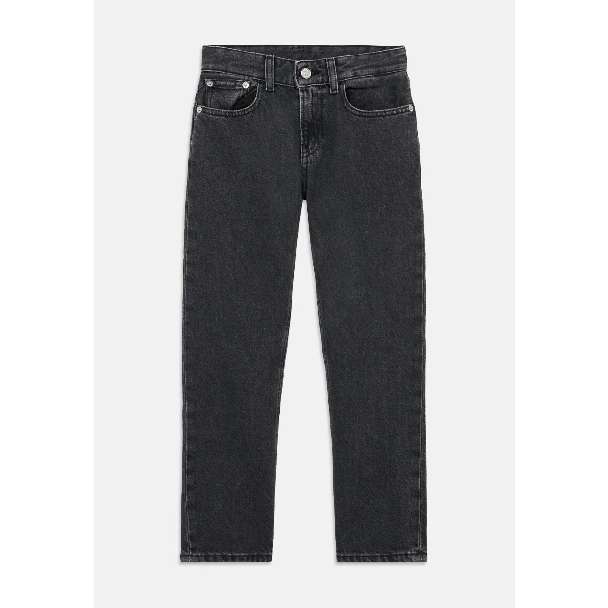 Calvin Klein Jeans Nero Bambino In Denim Slim Fit Passeggio PE26