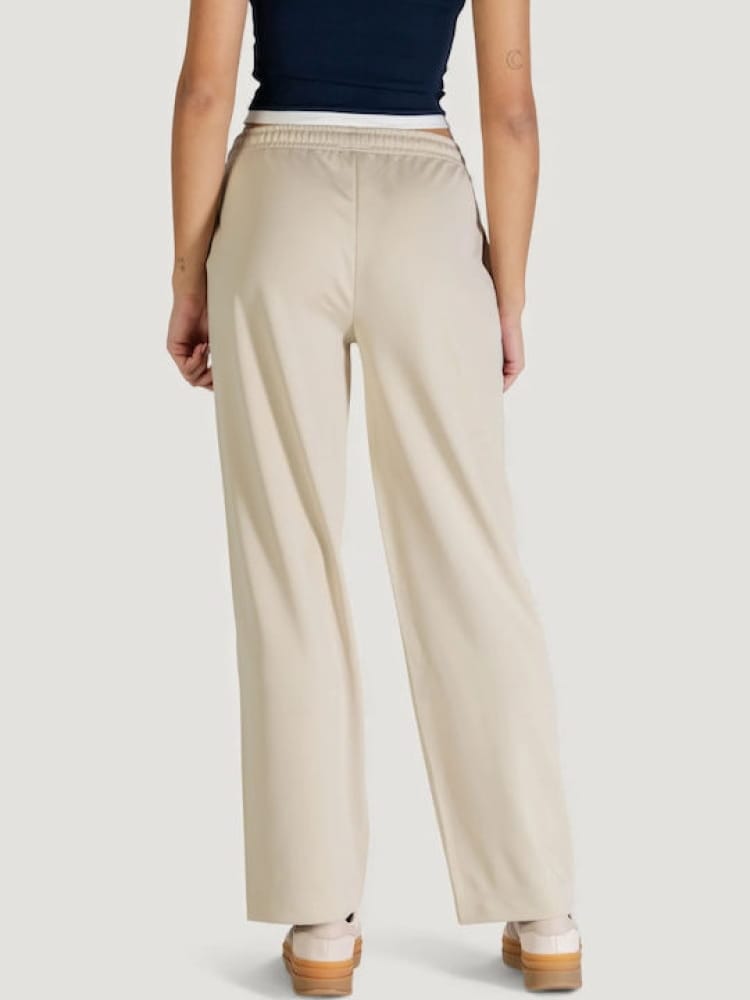 Tommy Jeans pantalone tuta beige donna mini logo