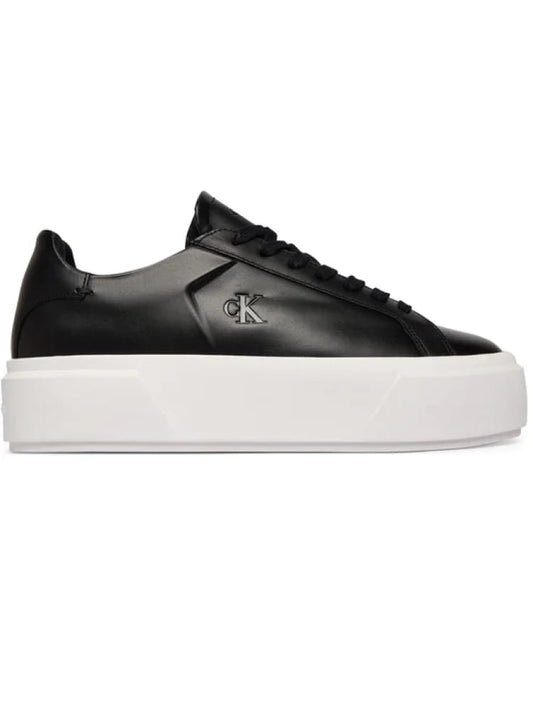 Calvin Klein sneakers donna sienna platform in pelle nera con logo Uomo
