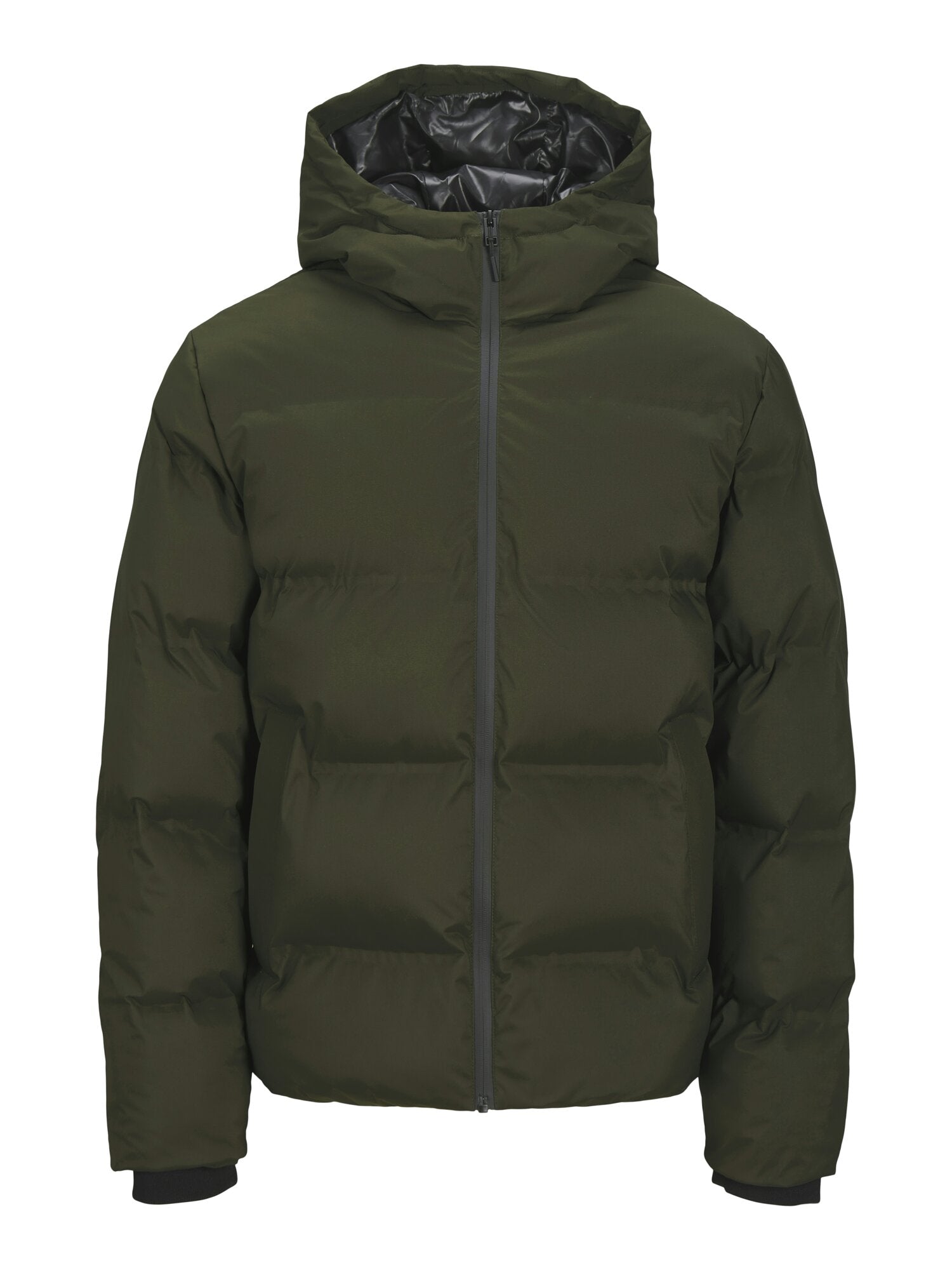 Jack & Jones Junior Giubbotto Verde Bambino In Nylon Con Cappuccio Invernale