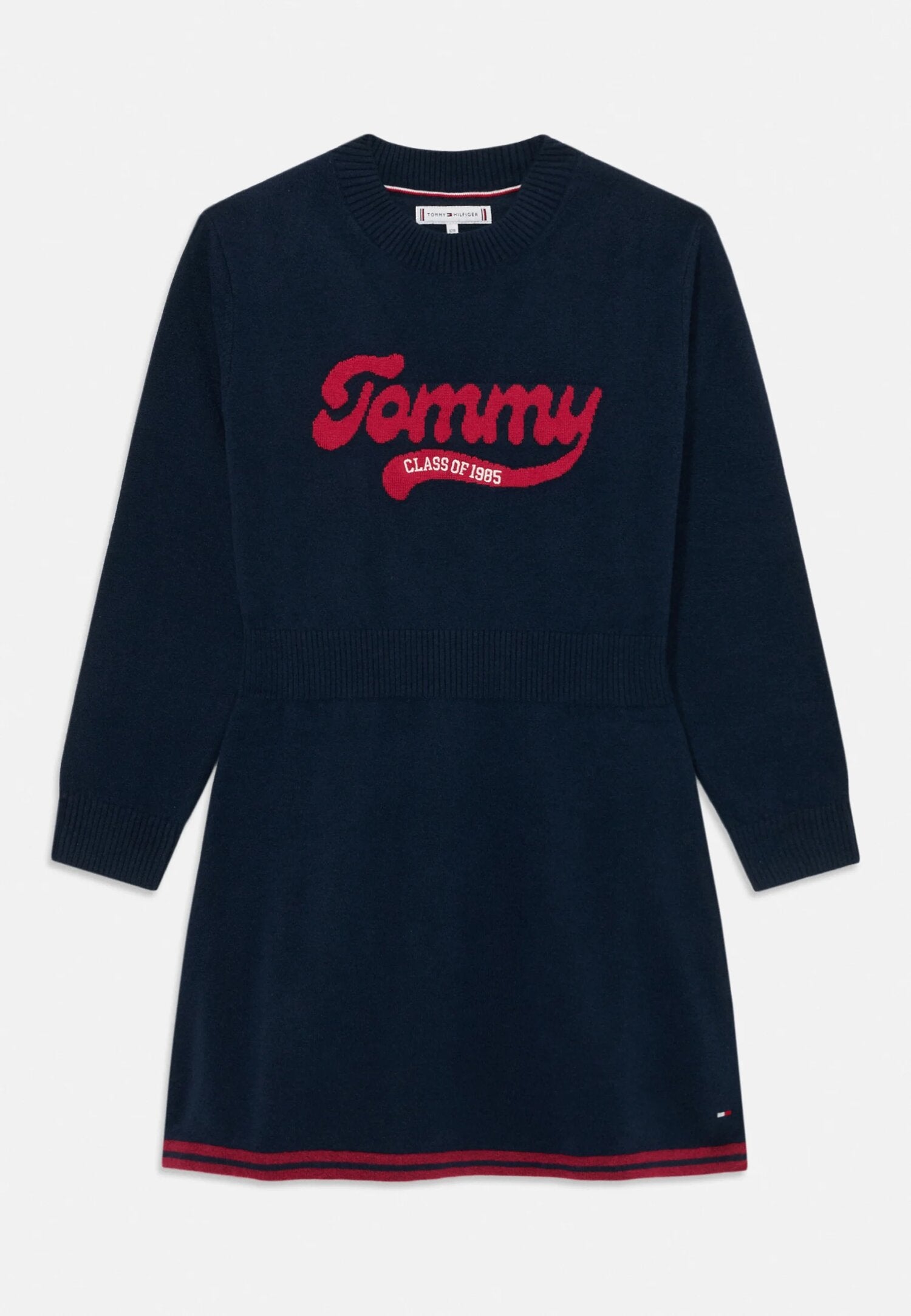 Tommy Hilfiger abito maglia blu scuro bambina e ragazza Varsity