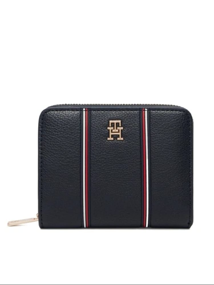 Tommy Hilfiger portafoglio blu navy donna mini logo | Misure: 12 x 10 x 3.5 cm