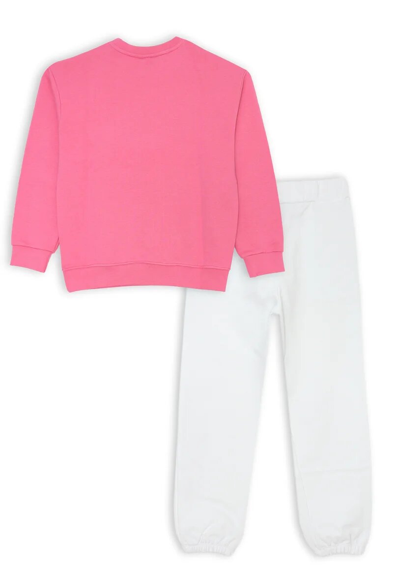 Tuta ragazza felpa e pantalone rosa bianco Pyrex - BIANCO | CammarataMode
