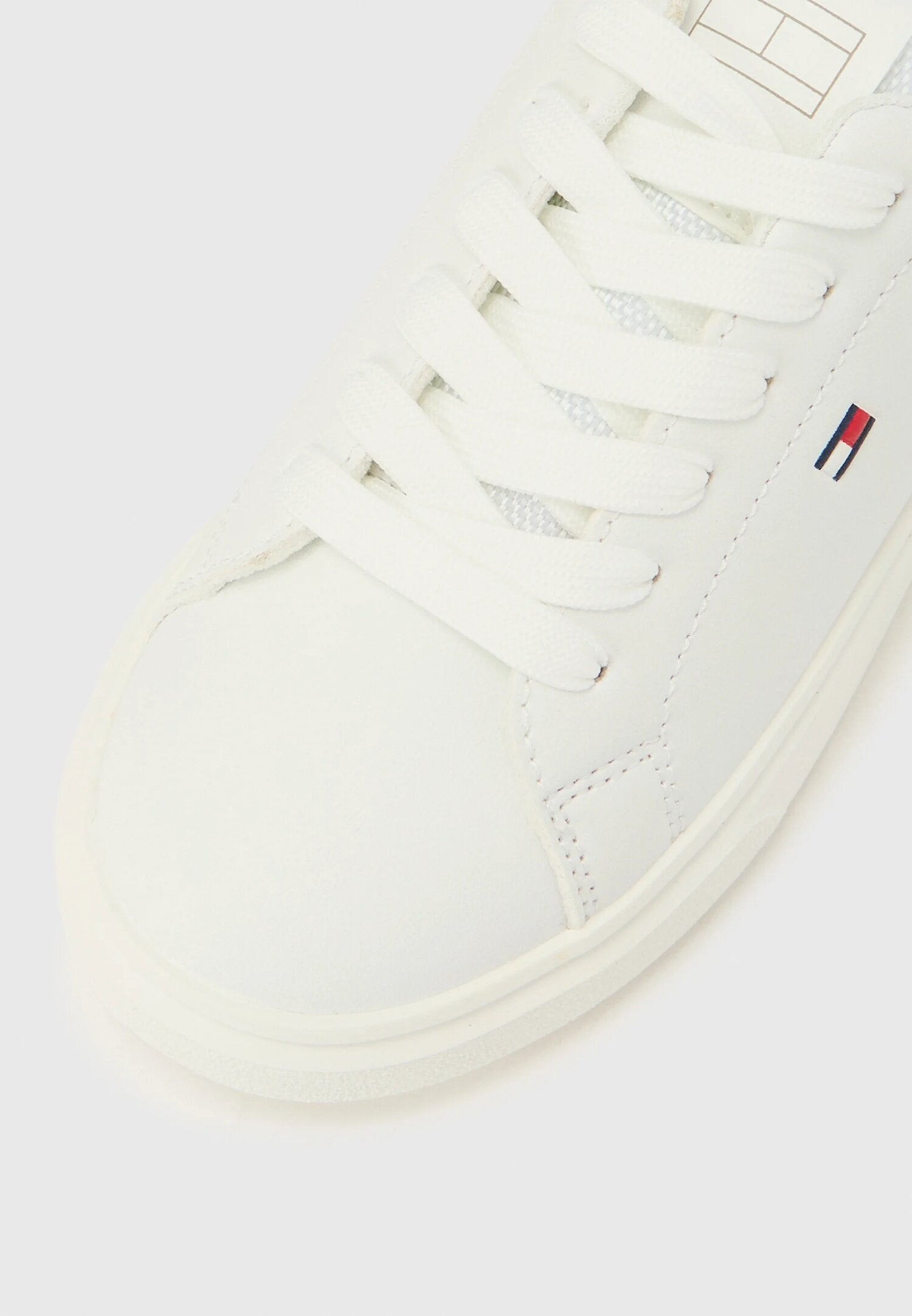 Tommy Hilfiger Scarpe Bianche Bambino Chiusura Lacci Quotidiano In Ecopelle 2