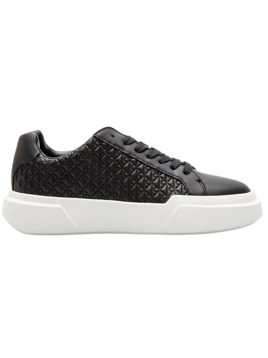 Calvin Klein sneakers donna chunky in similpelle nere con pattern logato Donna