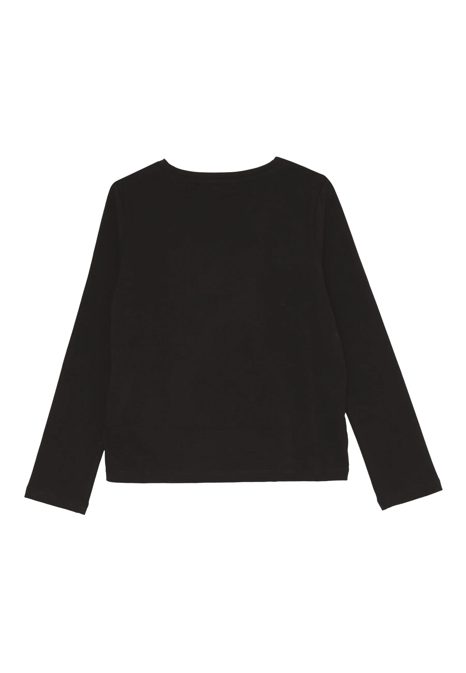 Kocca maglia maniche lunghe nera bambina e ragazza con logo | CammarataMode