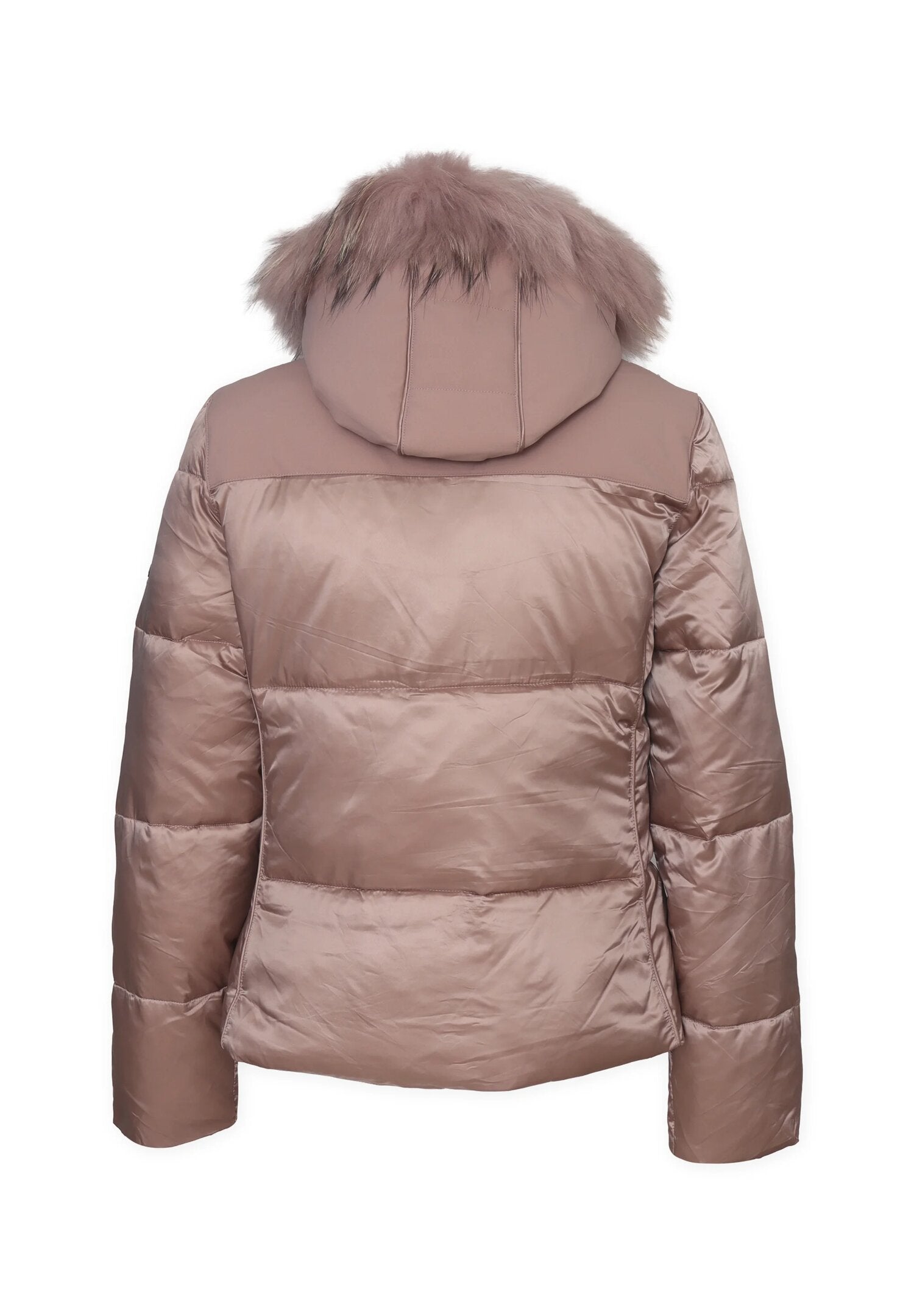 Piumino rosa con pelliccia bambina 6-16 anni - Yess Zee Essenza