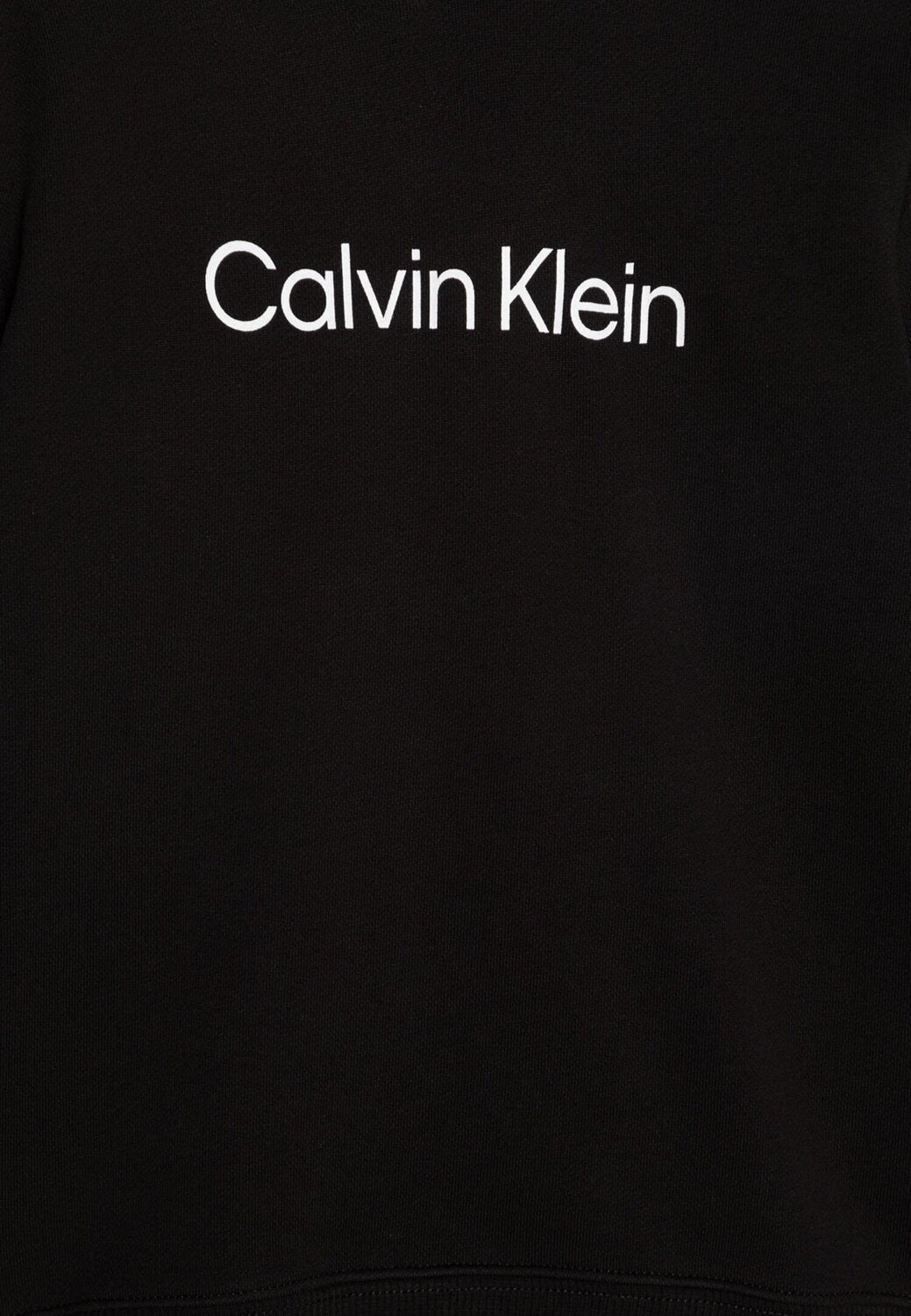 Calvin Klein Felpa Nero Bambino In Cotone Con Cappuccio Sportivo AI25