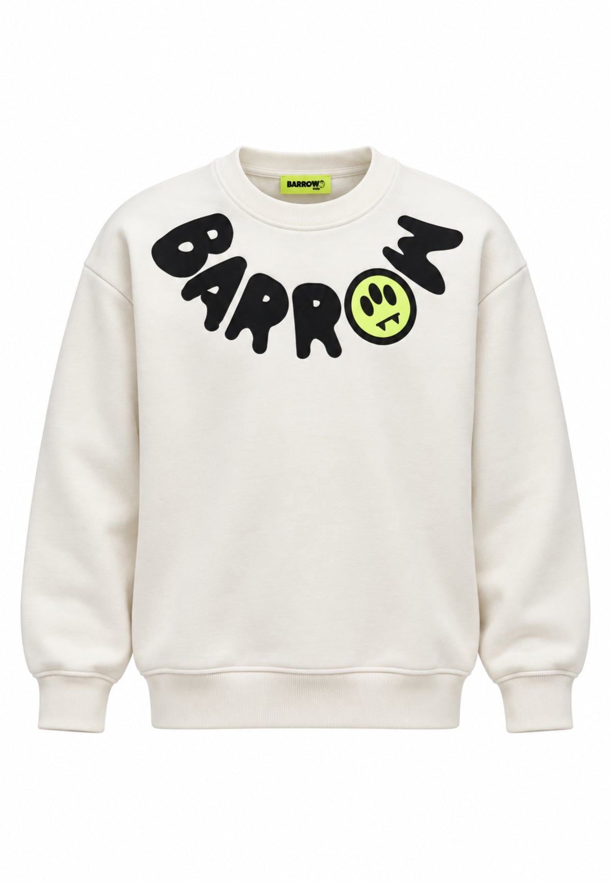 BARROW Felpa PANNA GIROCOLLO CON LOGO Bambini e ragazzi F6BKJUSW039.PANNA_