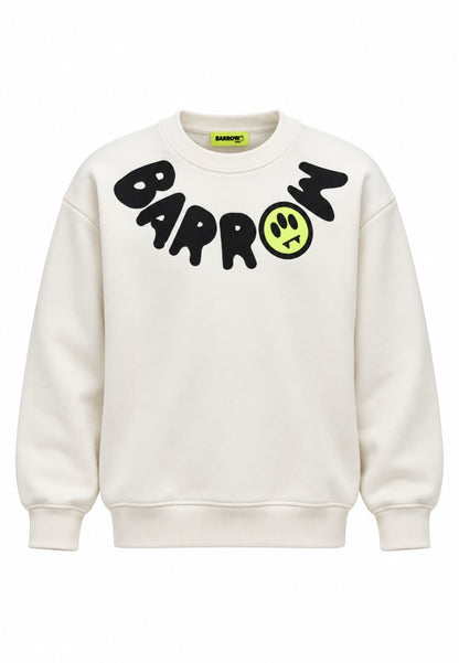 BARROW Felpa PANNA GIROCOLLO CON LOGO Bambini e ragazzi F6BKJUSW039.PANNA_