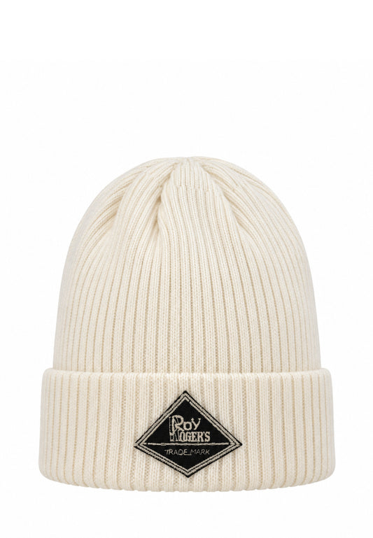 Roy Roger's CAPPELLO PANNA IN MAGLIA CON LOGO PATCH Bambini e ragazzi RX397/00.PANNA_