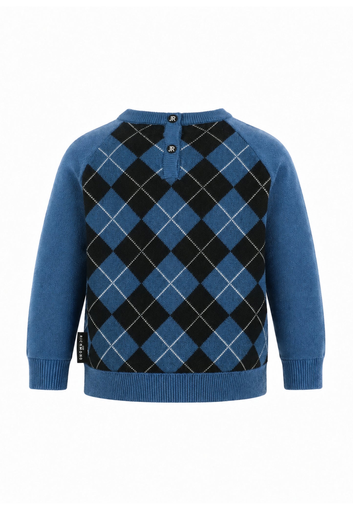 John Richmond MagliONE ROYAL A QUADRI CON LOGO JR RICAMATO Bambini e ragazzi ria26120ma.royal_