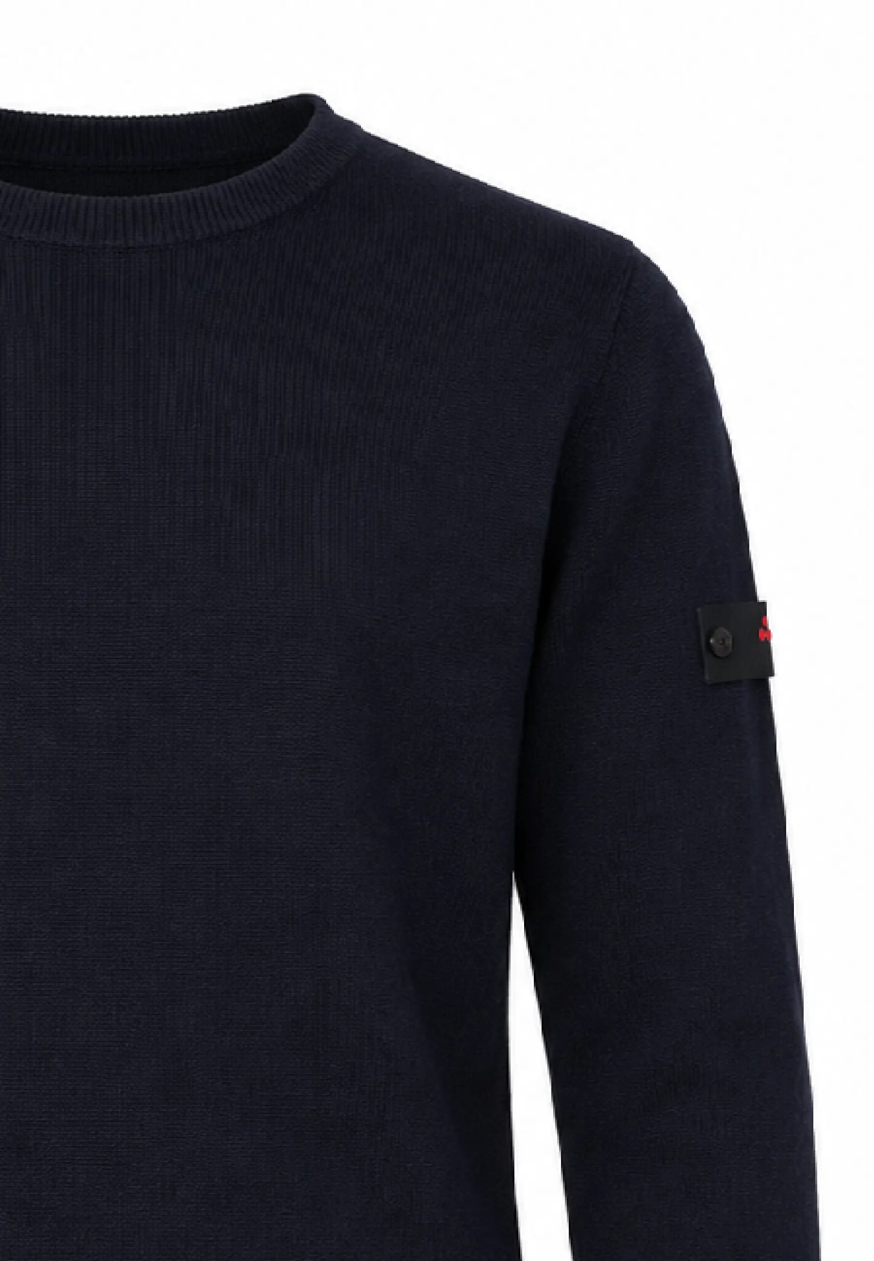 Peuterey MAGLIONE BLU IN LANA RASATA GIROCOLLO CON LOGO APPLICATO Bambini e ragazzi EXMOOR07KID.BLU_
