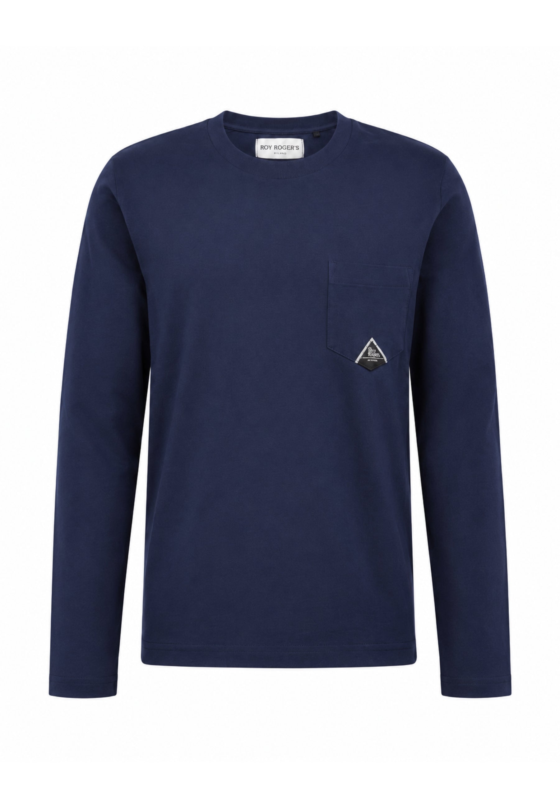 Roy Roger's tshirt BLU A MANICHE LUNGHE CON TASCHINO Bambini e ragazzi rz488/00.blu_