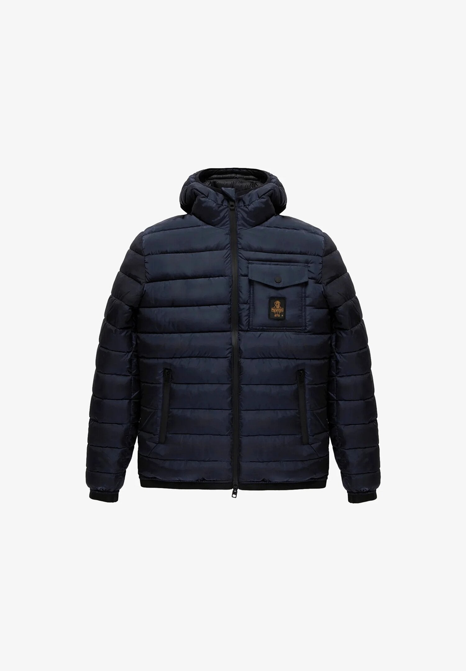 Refrigiwear Giiubotto Blu Uomo In Nylon Con Cappuccio Invernale AI25