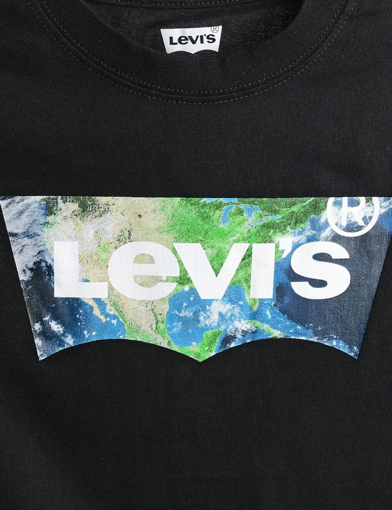 Levi's T-Shirt Bambino Nera Junior Manica Corta Logo Terra - NERO | CammarataMode